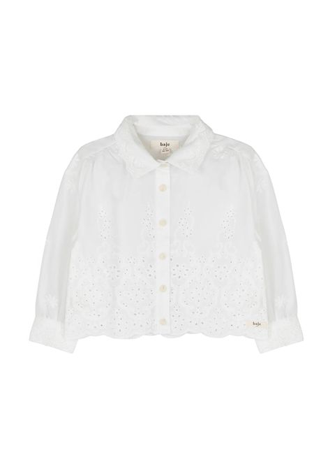 Camicia con ricamo BAJE STUDIO KIDS | BA0SS26403OFF WHITE